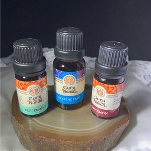 GURU NANDA ESSENTIAL OIL LOT OF 3,EASY PEPPERMINT AND CINNAMON
